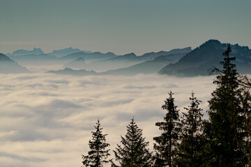 An extraordinary mountain landscape with the Alps in Germany