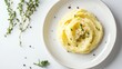 © วรรณภา มะโนศรี - Creamy Mashed Potatoes with Fresh Herbs Garnish
