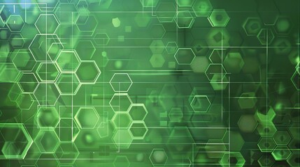 Wall Mural - Green_Hexagonal_Medical_Display_Board_Background