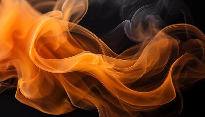 abstract smoke background wallpaper in black and orange in the style