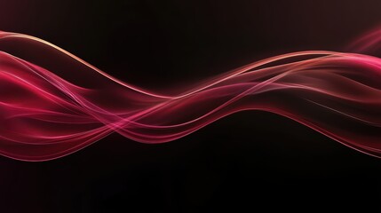 Wall Mural - elegant pink wave on dark abstract background