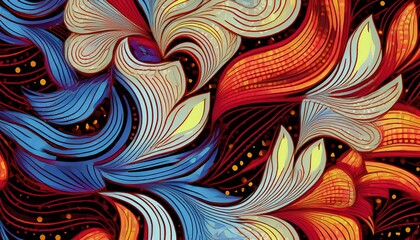Canvas Print - abstract seamless floral pattern design