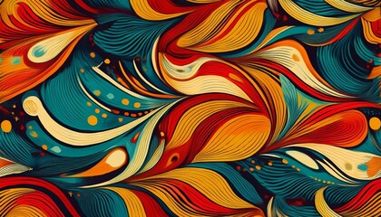 Canvas Print - abstract seamless floral pattern design