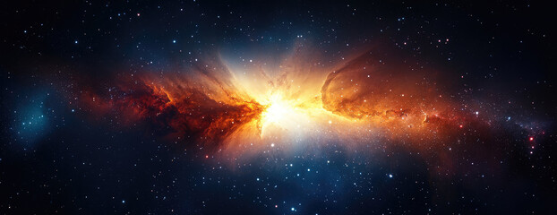 Wall Mural - stunning panoramic view of distant galaxy in 8k resolution