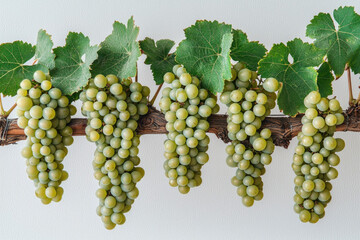 Canvas Print - grape vine on white background