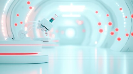 Sticker - A laboratory filled with advanced equipment and AI systems, working on drug discovery and personalized treatment plans.