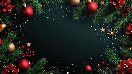 Wall Mural - christmas banner. background xmas design. horizontal holiday christmas poster, greeting cards, heade