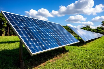Aufkleber - Simple solar panel icon, showcasing clean energy in a minimalist design to symbolize climate action