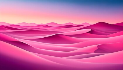 Canvas Print - serene pink desert landscape bathed in warm sunlight with soft dunes and a tranquil sky