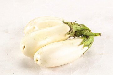 Poster - White raw eggplant for cooking