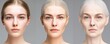 © Wimon - A 3D model of a persons face showing the progression from symmetrical features in youth to the natural imbalances that come with aging.