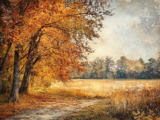 Poster - autumn in the forest