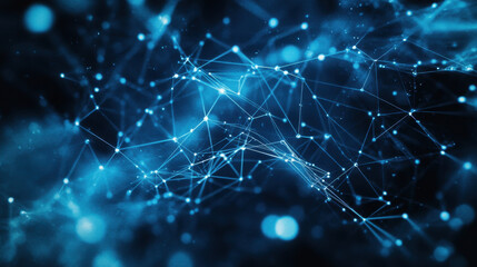 Exploring the intricate web of light and connections in a digital landscape at night