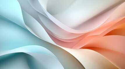 Poster - Soft Color Abstract Wave Pattern Background