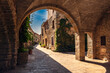 © satur73 - Picturesque medieval town of Monells. Girona, Costa Brava. Catalonia. Spain