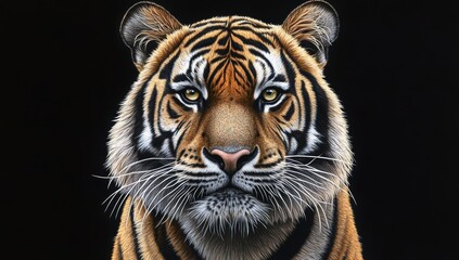 Using generative stock, this wallpaper image background features a tiger