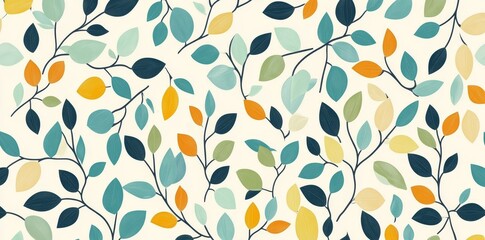 trees in autumn seamless pattern for various surfaces.