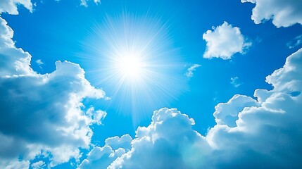 Poster - blue sky with clouds