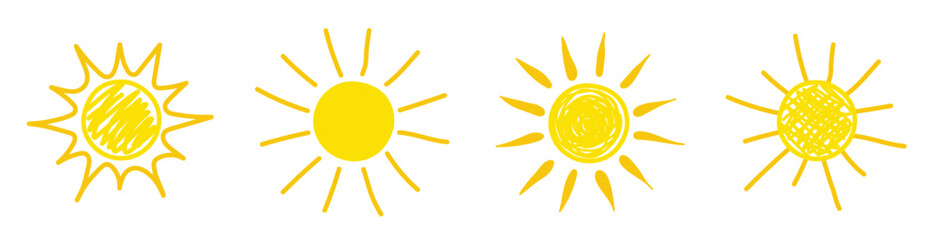Wall Mural - cute hand drawn icon collection. summer design. vector illustration