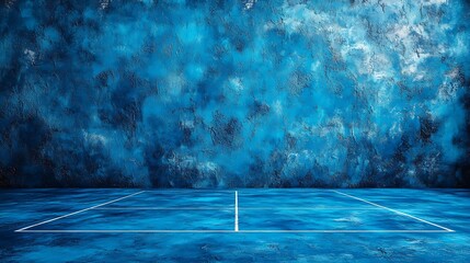 Canvas Print - Abstract Blue Background with Lines for Sports Design