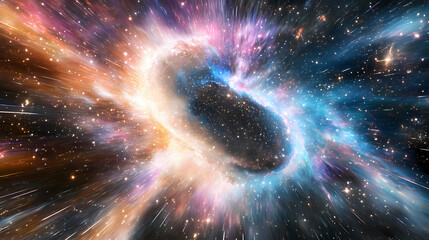 lightspeed time travel background showcasing a fast journey through star galaxies and cosmos explora