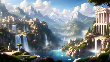 Wall Mural - Opulent Landscapes Showcasing Natures Breathtaking Beauty and Majestic Views