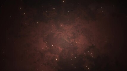 Wall Mural - Dark red floating particle background. Cool mysterious video backdrop. Seamless looping animation.