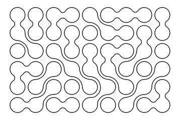 Wall Mural - metaball pattern. connected fluid drops or amorphous shapes background. organic blobs or molecules i