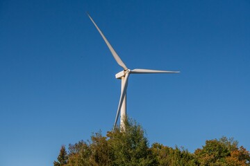 wind turbine in the wind