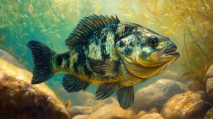 Poster - Close-up of a Fish in its Natural Habitat