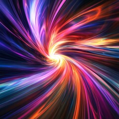 Wall Mural - colorful abstract fractal design featuring vibrant swirling energy patterns image