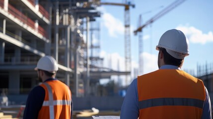 Wall Mural - generate a photo realistic image of a lean management workshop for a construction project, with proc