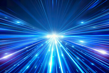 Wall Mural - A blue light with a white star in the middle.,