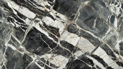 Canvas Print - Elegant Black and White Marble Texture Background