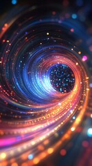 Wall Mural - enchanting swirling energy depicted in vibrant abstract fractal artwork designs