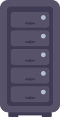 Wall Mural - minimalist icon of a server tower storing data for cloud computing