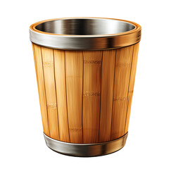 Wall Mural - Bamboo ice bucket with an ecofriendly design featuring a natural finish