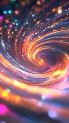 Wall Mural - striking fractal design showcasing the beauty of swirling vibrant energy designs