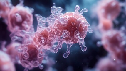 Wall Mural - microscopic view of a virus - science and medicine