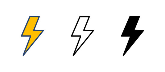 Wall Mural - lightning icon vector. electric icon vector. power icon. energy sign