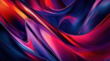 Wall Mural - Abstract Swirling Lines of Deep Red, Blue, and Purple