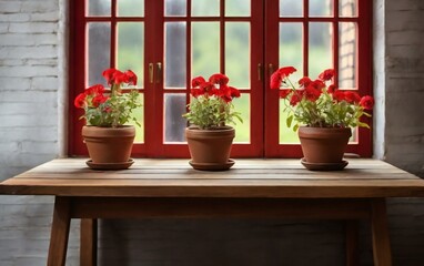 flowers on the windowsill