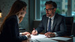 © Augusto - Tax advisor helping client maximize deductions during detailed consultation