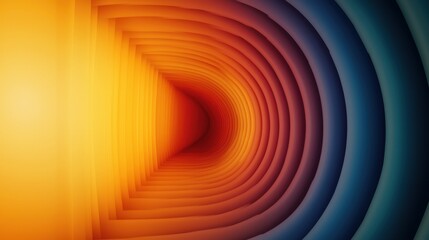 Wall Mural - Abstract Colorful Tunnel of Arcs in Gradient Colors