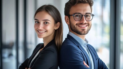 Wall Mural - Professional Teamwork in Modern Office Setting