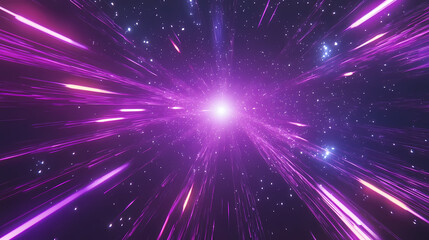 Wall Mural - light speed hyperspace space warp background colorful streaks of light gathering towards the event h