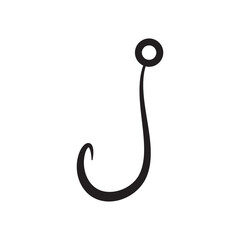 Canvas Print - fishing hook logo icon