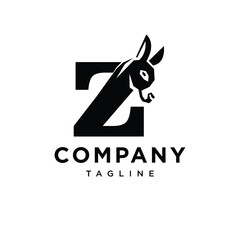 Wall Mural - Letter Z Donkey logo icon vector