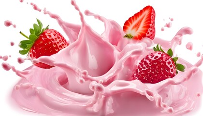 Wall Mural - Delicious Dairy Delight: Milk Splash with Whipped Cream and Yogurt