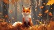 © IR-Creative - The Fox and the Falling Leaves